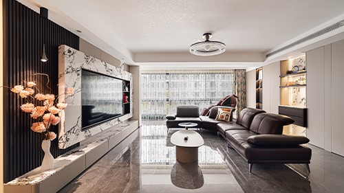 180㎡意式轻奢家 高级感直接焊在墙上！|长沙全屋整装