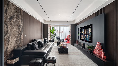 130平意式暗黑装出电影豪宅即视感|长沙全屋整装