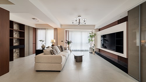 128平意式简约落地！朋友进门秒夸|长沙全屋整装